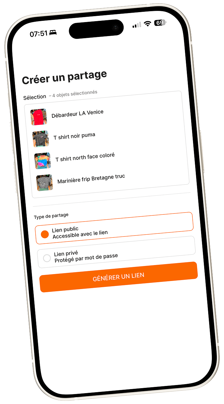 Création de partage